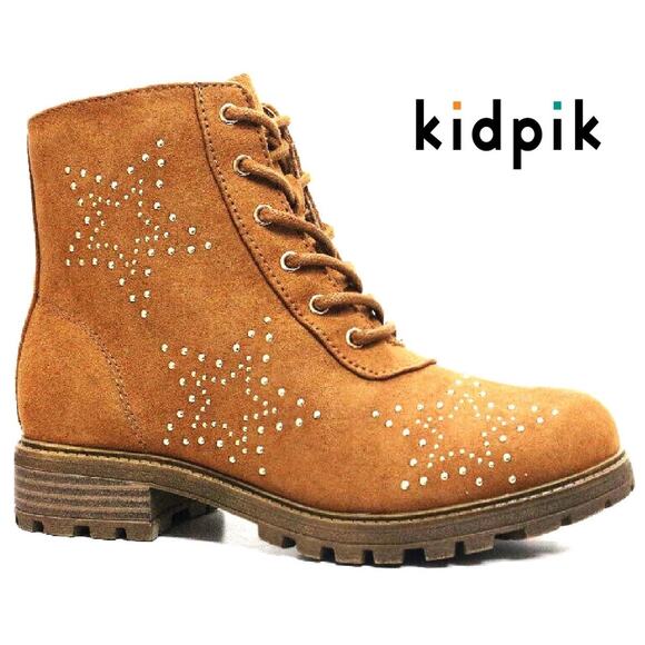 KidPik brown Swede boot with star design - Picture 1 of 4